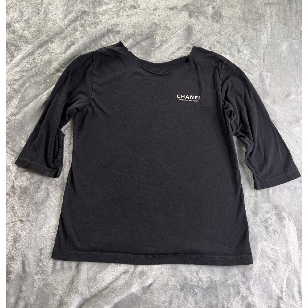 Chanel Fragrance and Beauty Promotional Shirt Women's T-Shirt L Black